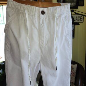 25293 NWOT!!  Men's White Denim Hungson Joggers Waist 34